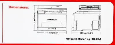 МФУ лазерный PANTUM CM1100ADN A4 Duplex Net серый — фото 10