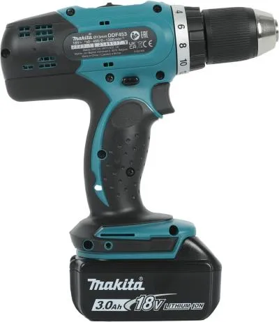 Дрель-шуруповерт MAKITA DDF453RFE аккум. патрон:быстрозажимной (кейс в комплекте) — фото 5