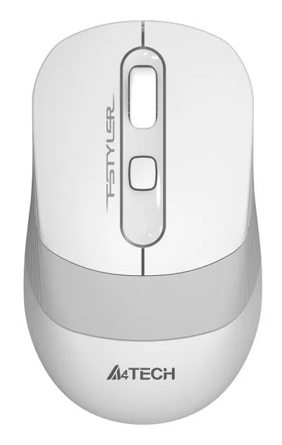Мышь A4Tech Fstyler FG10S белый/серый оптическая (2000dpi) silent беспроводная USB (4but) — фото 1