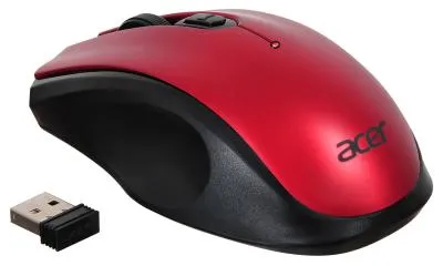 Мышь ACER OMR032 черный/красный оптическая (1600dpi) беспроводная USB (3but) (ZL.MCEEE.009) — фото 5