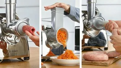 Мясорубка BOSCH MFW67440 2000Вт черный/серебристый — фото 18