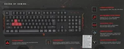 Клавиатура A4 Bloody Q100 черный USB Multimedia for gamer — фото 12