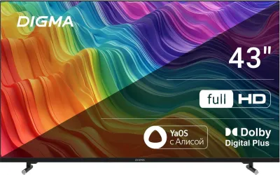 Телевизор LED DIGMA DM-LED43SBB33 FHD Smart (Яндекс) — фото 1
