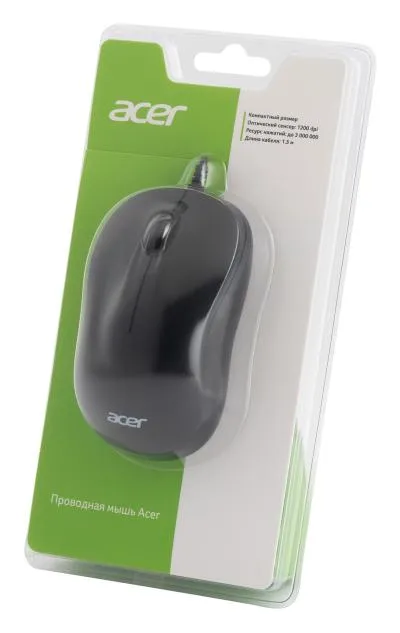 Мышь ACER OMW140 черный оптическая (1200dpi) USB (3but) (ZL.MCEEE.00L) — фото 9