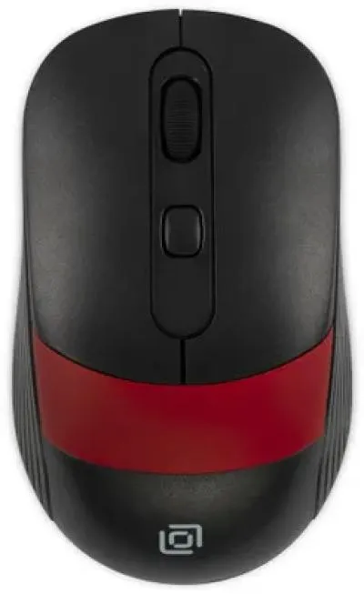 Мышь OKLICK 310MW черный/красный оптическая (3200dpi) беспроводная USB для ноутбука (3but) — фото 1
