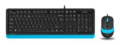 Клавиатура + мышь A4 Fstyler F1010 клав:черный/синий мышь:черный/синий USB Multimedia — фото 1
