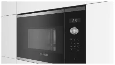 Встраиваемая микроволновая печь Bosch BFL554MS0 25л, 900Вт нержавеющая сталь/черный — фото 2