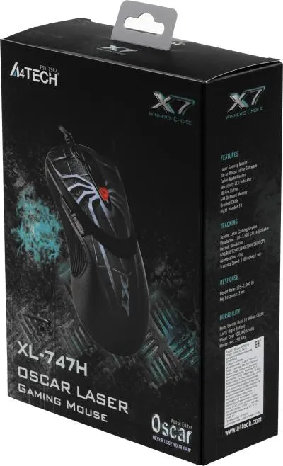 Мышь A4 Oscar Editor XL-747H рисунок/голубой лазерная (3600dpi) USB игровая (6but) — фото 14