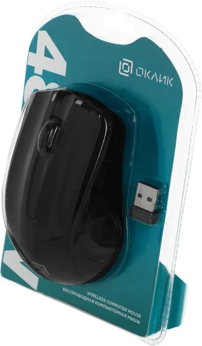 Мышь OKLICK 485MW черный оптическая (1200dpi) беспроводная USB — фото 10