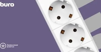 Сетевой фильтр BURO BU-SP1.8_USB_2A-W 1.8м (6 розеток) белый (коробка) — фото 7