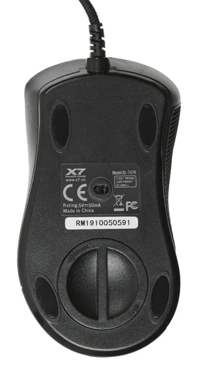 Мышь A4 Oscar Editor XL-747H рисунок/голубой лазерная (3600dpi) USB игровая (6but) — фото 3
