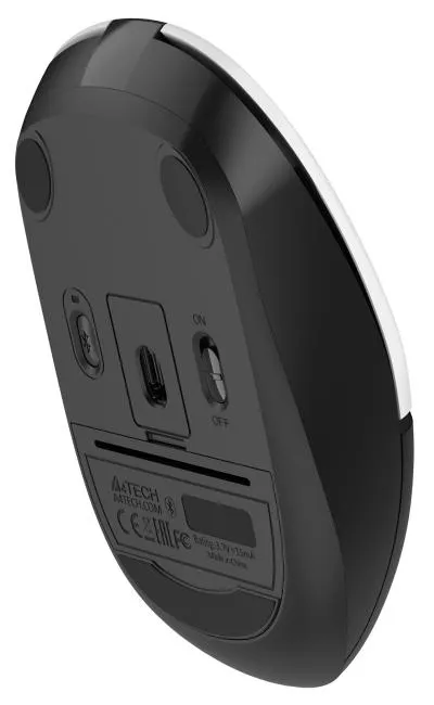 Мышь A4Tech Fstyler FB12 белый/черный оптическая (1200dpi) беспроводная BT/Radio USB (3but) (FB12 PANDA) — фото 16