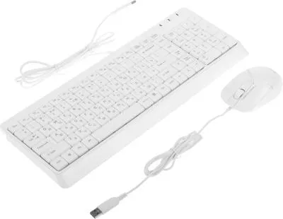 Клавиатура + мышь A4Tech Fstyler F1512 белый USB (F1512 WHITE) — фото 14