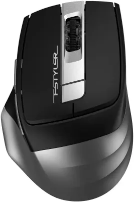 Мышь A4Tech Fstyler FB35S серый/черный оптическая (2000dpi) беспроводная BT/Radio USB для ноутбука (5but) — фото 1
