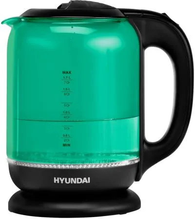 Чайник HYUNDAI HYK-G2807 бирюзовый стекло — фото 9