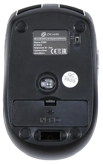 Мышь OKLICK 455MW черный оптическая (1600dpi) беспроводная — фото 5