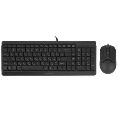 Клавиатура + мышь A4Tech Fstyler F1512 клав:черный мышь:черный USB (F1512 BLACK) — фото 1