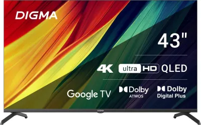 Телевизор LED DIGMA DM-LED43UQB31 QLED Smart (Google) — фото 1