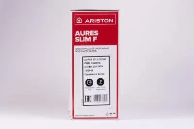 Водонагреватель проточный ARISTON Aures SF 5.5 COM (кран+душ) белый — фото 11