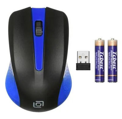 Мышь OKLICK 485MW черный/синий оптическая (1200dpi) беспроводная USB — фото 9