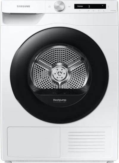 Сушильная машина SAMSUNG DV90T5240AW/LP белый/черный (9 кг, тепл.насос, WiFi) — фото 1
