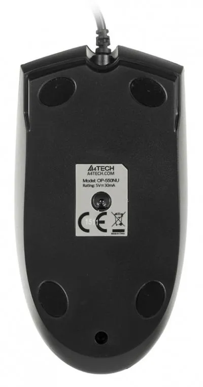 Мышь A4Tech V-Track Padless OP-550NU черный оптическая (1000dpi) USB (3but) — фото 2