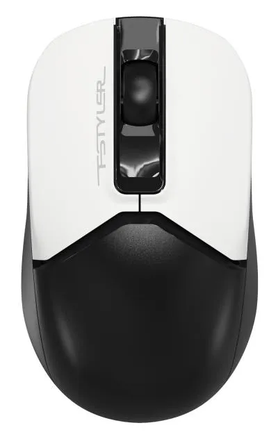 Мышь A4Tech Fstyler FG12S Panda белый/черный оптическая (1200dpi) silent беспроводная USB (3but) — фото 1