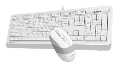 Клавиатура + мышь A4 Fstyler F1010 клав:белый/серый мышь:белый/серый USB Multimedia — фото 16