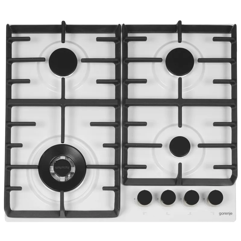 Поверхность газовая GORENJE GW642SYW белый (чугун, г/к, эмаль),,, — фото 1