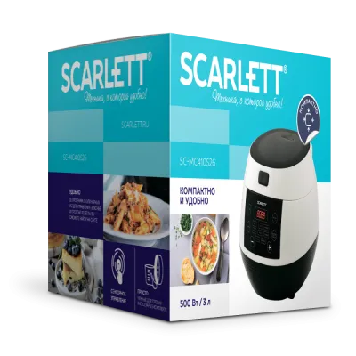 Мультиварка SCARLETT SC-MC410S26 белый/черный — фото 7