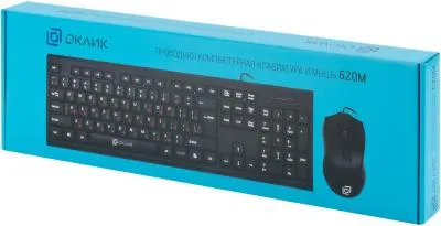Клавиатура + мышь OKLICK 620M черный USB — фото 37