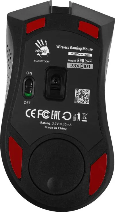 Мышь A4Tech Bloody R90 Plus черный оптическая (5000dpi) беспроводная USB (7but) — фото 6