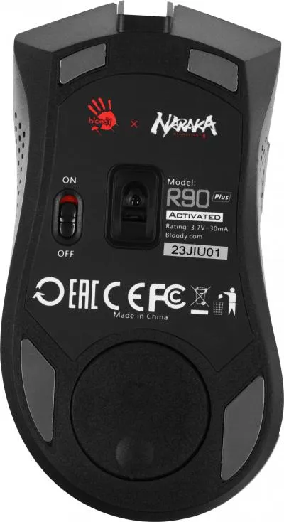 Мышь A4Tech Bloody R90 Plus Naraka белый/рисунок оптическая (5000dpi) беспроводная USB (7but) — фото 6