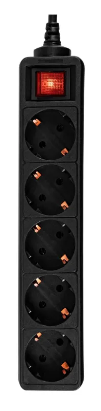 Сетевой фильтр PC PET AP01006-E-BK 1.8м (5 розеток) черный (пакет ПЭ) — фото 6