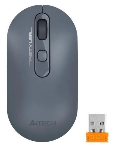 Мышь A4Tech Fstyler FG20 пепельный/синий оптическая (2000dpi) беспроводная USB для ноутбука (4but) — фото 10