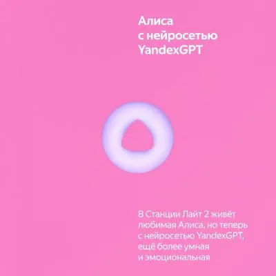 Умная колонка Яндекс Станция Лайт 2 розовый (YNDX-00026PNK) — фото 6