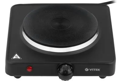 Плита  настольная электрическая VITEK Metropolis VT-3706 черный (1-конф,чугун) — фото 2