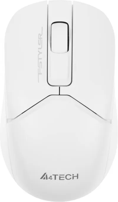 Мышь A4Tech Fstyler FB12 белый оптическая (1200dpi) беспроводная BT/Radio USB (3but) (FB12 WHITE) — фото 1