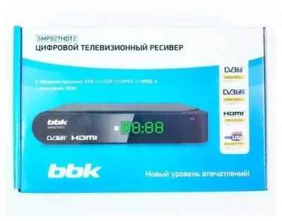 Цифровой ресивер DVB-T2 BBK SMP027HDT2 черный LCD дисплей — фото 3