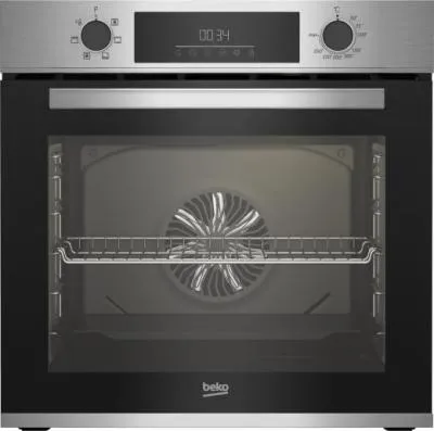 Духовой шкаф электрический BEKO BBIE12300XC нерж/черный (диспл, таймер) — фото 1