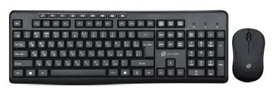 Клавиатура + мышь OKLICK 225M клав:черный мышь:черный USB беспроводная Multimedia (1454537) — фото 1