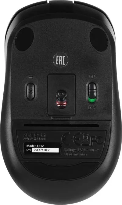 Мышь A4Tech Fstyler FB12 черный оптическая (1200dpi) беспроводная BT/Radio USB (3but) (FB12 BLACK) — фото 5