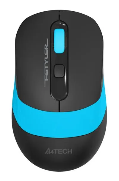 Мышь A4Tech Fstyler FG10S черный/синий оптическая (2000dpi) silent беспроводная USB (4but) — фото 1