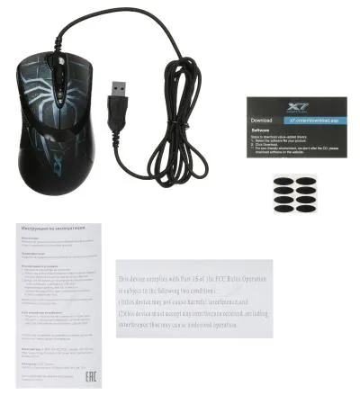 Мышь A4 Oscar Editor XL-747H рисунок/голубой лазерная (3600dpi) USB игровая (6but) — фото 11