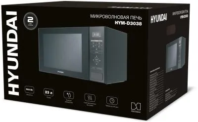 Микроволновая печь HYUNDAI HYM-D3038 черный  [23л /700w /сенсор] — фото 11
