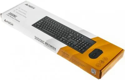 Клавиатура + мышь A4Tech 3000NS черный USB беспроводная Multimedia — фото 5