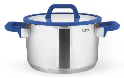 Кастрюля LARA LR02-790  САПФИР (нерж)  16x9см 2л  /индукция — фото 2