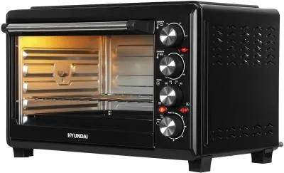 Мини-печь HYUNDAI MIO-HY086  (38л) 1600w /черный <КОНВЕКЦИЯ /2 КОНФОРКИ> — фото 7