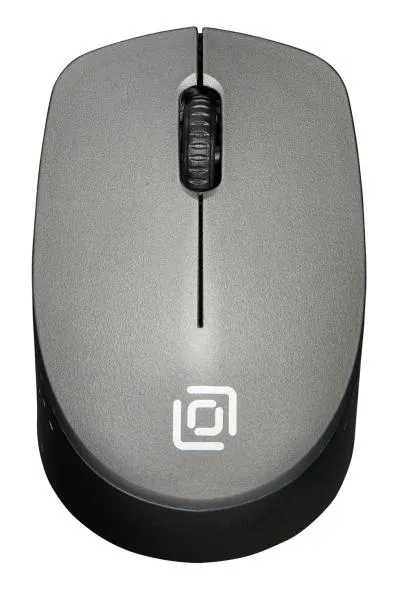 Мышь OKLICK 486MW серый/черный оптическая (1000dpi) беспроводная USB (2but) — фото 1