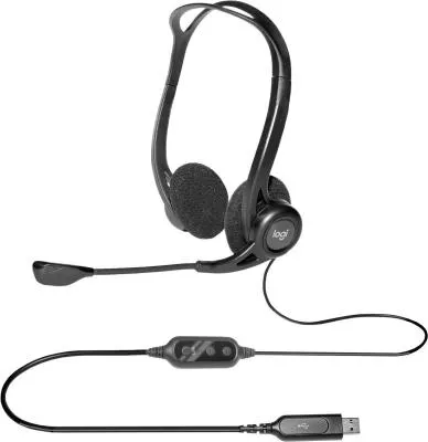 Наушники с микрофоном Logitech 960 черный 2,4м накладные — фото 4